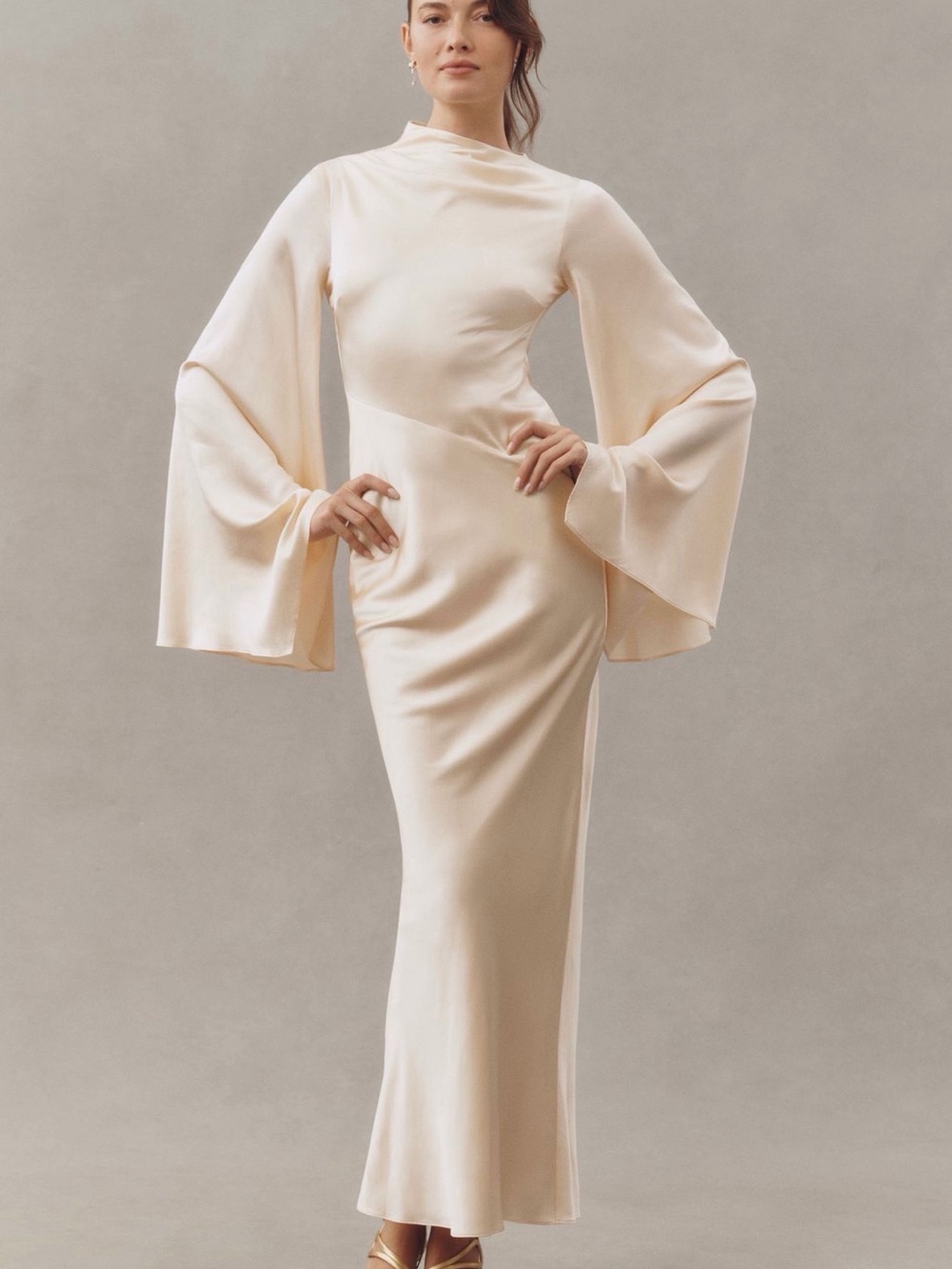De La Vali Ondas Silk Maxi Dress, Anthropologie